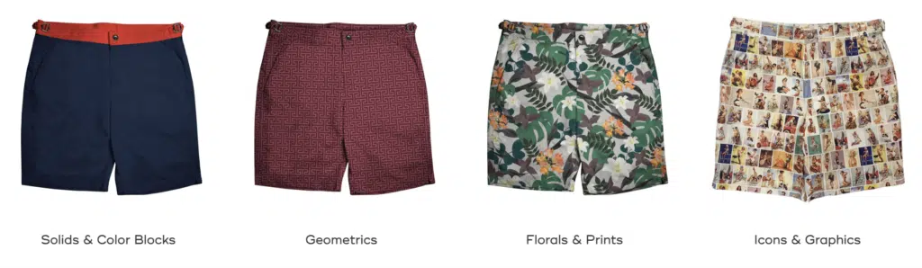 Swim Shorts Pattern Print Options